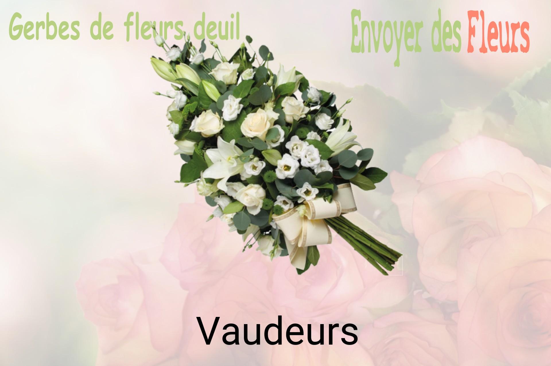 Gerbe de fleurs de deuil livrée à Vaudeurs